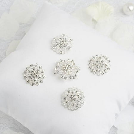 Efavormart 5 Pcs Assorted Mandala Crystal Rhinestone Brooches Floral Sash Pin Brooch