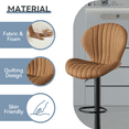 thumbnail image 6 of Shell Shaped Swivel Bar Stools Set of 2, Adjustable 34.25-42.9" Seat Height Bar Chairs Set Of 2 Modern Swivel Bar Stools With Shell Backrest For Bar, Kitchen, And Dining Room, 6 of 11