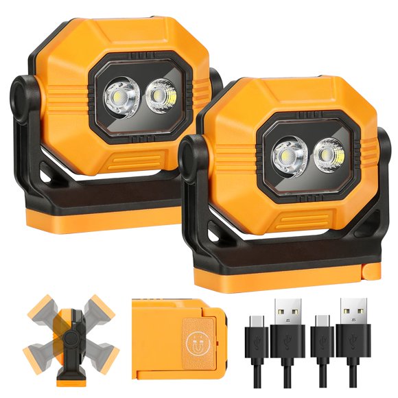 Lámpara de trabajo Easymaxx LED recargable de 1500 lúmenes, 3 modos, 360°