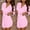 Solid, variant on Sleepwear for Women Oversized Solid Color Breathable Nightgown Leisure Tie Neck 3/4 Sleeve Pajamas Summer Pajamas