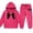 Hot Pink, variant on Big Girls Clothes Outfits Bow Print Hooded Sweatshirt and Sweatpants 2 Piece Outfits Size 12-13T