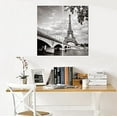 thumbnail image 6 of Canvas Wall Art Decor - 12x24 2 Piece Set (Total 24x24 inch)- B&W Paris Eiffel Tower - Decorative & Modern Multi Panel Split Canvas Prints for Dining & Living Room, Kitchen, Bathroom, Bedroom & Office, 6 of 8