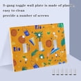 thumbnail image 4 of Dailycode Light Switch Plate Covers 2 Gang Wall Plate Plastics Outlet Covers for Kitchen Home Office Decor Leaf Umbrellas Beer Ball, 4 of 8