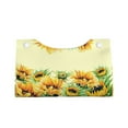 thumbnail image 3 of Picia Sunflowers On A Yellow Background Pattern Long Tissue Box Cover,PVC Leather Triangle Holder,Tissue Box Holder with Magnetic Bottom,Facial Paper Organizer Dispenser-7.9"X4.9"X4.5", 3 of 9