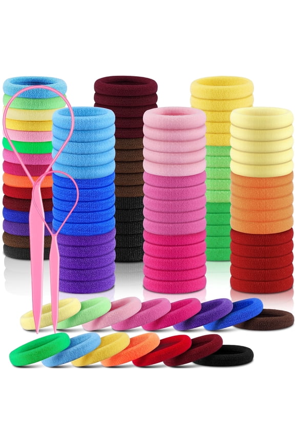 150PCS Hair Ties for Girls & Toddlers, Seamless Baby Hair Bands, Stretchy Hair Ties No Damage Ponytail Holders for Infants and Kids,15 Colors