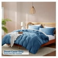 thumbnail image 2 of Twin Duvet Cover Set - Double Brushed Blue Heaven , Soft Twin / Twin XL 2 Piece with Button Closure, 1 Twin Size Duvet Cover 68x90 inches and 1 Pillow Sham, 2 of 9