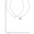 thumbnail image 4 of Time and Tru Silvertone Rolo Chain 2 Row Initial "M" Pendant Necklace, 4 of 6