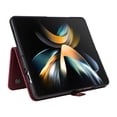 thumbnail image 4 of Dteck Wallet Case for Galaxy Z Fold 3 5G, Shockproof Magnetic Retro Credit Card Holder Flip Folio PU Leather Stand Protective Cover,Winered, 4 of 7