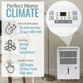 thumbnail image 6 of Energy Star Keystone 50 Pint Dehumidifier | Moisture Removal up to 4,500 Sq.Ft. | LED Display | 24H Timer | Portable with Wheels | Auto-Shutoff | For Basement, Garage, Living Room, 6 of 11