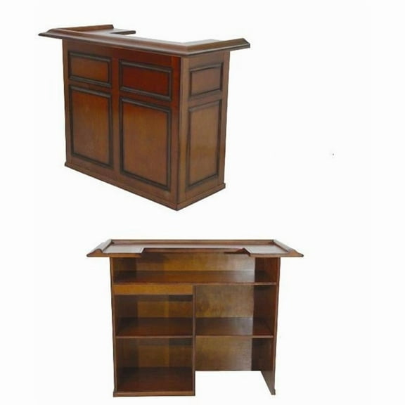 44 in. H x 60 in. W x 26 in. D Wood Bar - Cappuccino