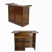 44 in. H x 60 in. W x 26 in. D Wood Bar - Cappuccino