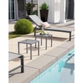 thumbnail image 2 of Juego de mesas auxiliares exteriores Crestlive Products de aluminio x2, 2 of 8