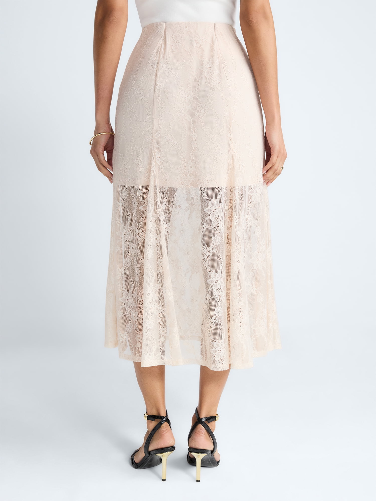 Devil Wears Prada Scoop Collection Women's Lace Maxi Skirt, Sizes XS-XXL