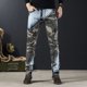 thumbnail image 4 of Pantalones vaqueros de camuflaje con empalme para hombre, pantalones vaqueros ajustados con gráficos y bolsillos, ropa de calle de los años 90, estilo primavera-otoño, 4 of 4