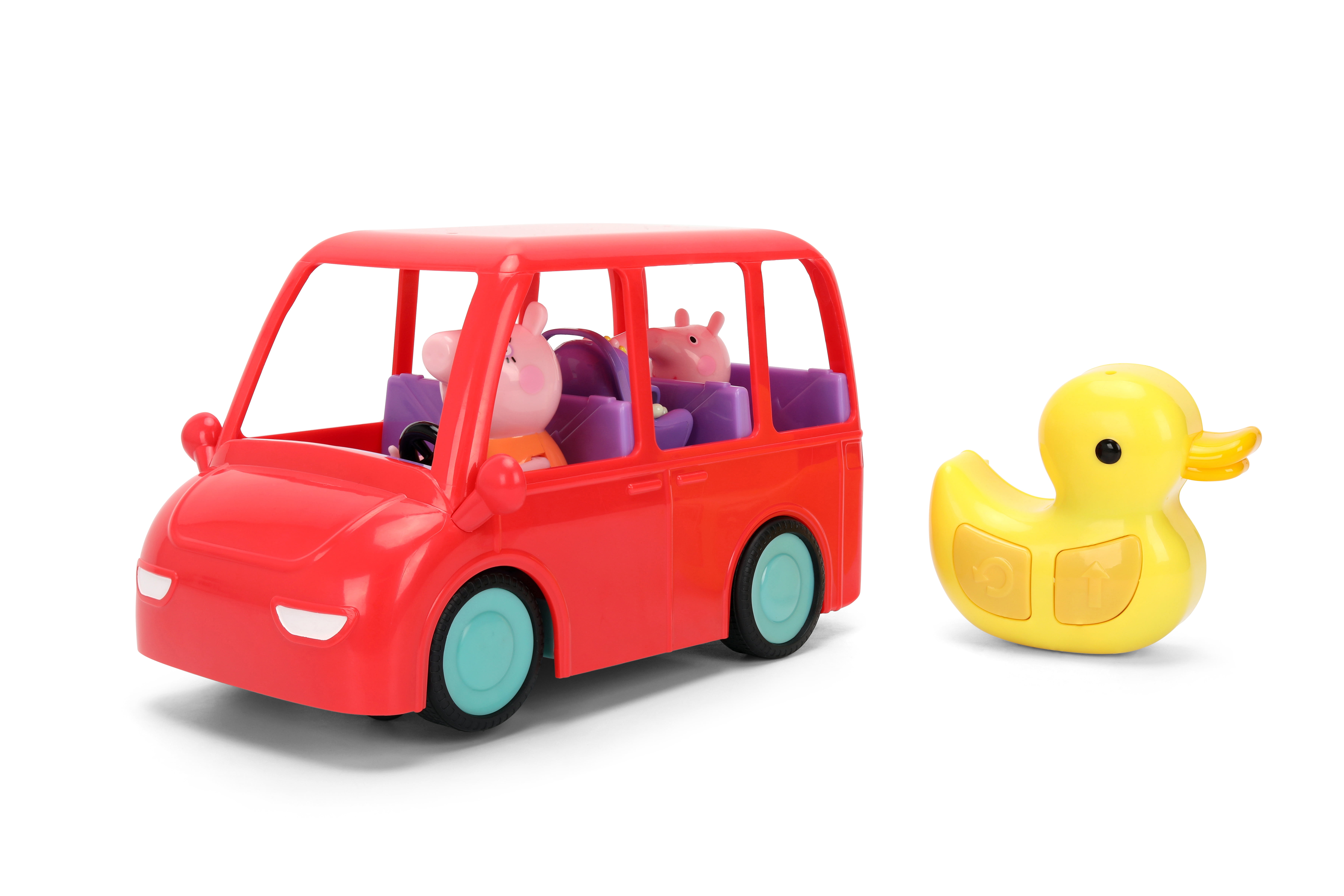 Jada Peppa Pig Family Car R/C – Easy-to-Use Remote Control, 3 Non-Removable Figures – Ages 3+