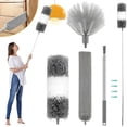 thumbnail image 3 of Feather Duster Bendable Scratch Free Microfiber Duster with 16-98 Inch Telescopic Pole Detachable Washable Dust Cleaning Tool for Cleaning Cobwebs High Ceilings Cars Furniture, 3 of 8