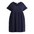 thumbnail image 2 of Terra & Sky Women's Plus Size Cotton Knit Babydoll Dress, Sizes 0X-5X, 2 of 2
