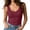 #0036-Wine, variant on Workout Tops for Women Curved U V Neck Sleeveless Vertical Ribbed Knit Slim Fit Gym Stretchy Casual Tank Tops for Women