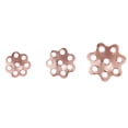 thumbnail image 3 of Lote de 5 piezas, de flores de plata de ley 925, espaciador, accesorios de joyería Oro rosa Zulema Abalorios, 3 of 8
