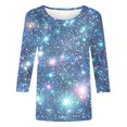 thumbnail image 5 of Shorts pour Femmes Mode Robe Chandail Imprimée à Manches Courtes Col Rond Hauts à Manches Courtes pour Femmes Tailles : P-5TG, 5 of 5
