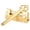 Gold, variant on BIMZUC Mini Chinese Style Traditional Magpie Flowers Padlock Small Lock for Vintage Furniture Bronze 1.6 inches / 4 cm
