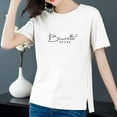 thumbnail image 3 of Hvyesh Womens Plus Size Tshirt Casual Short Sleeve Letter Blouse Oversize Shirt Tops Hasta 70% de descuento, 3 of 3
