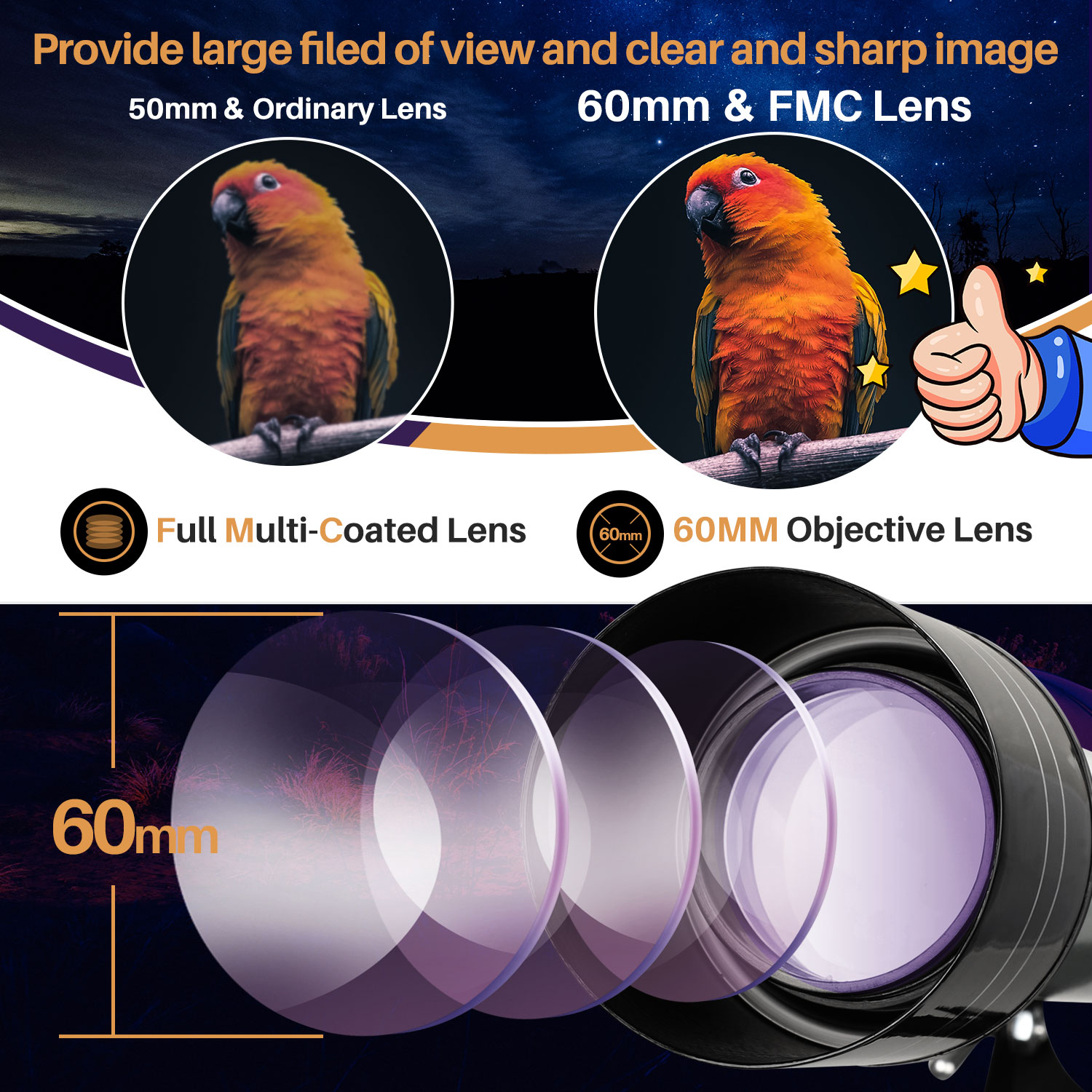 USCAMEL 700mm Refractor Telescope for Beginners photo 3