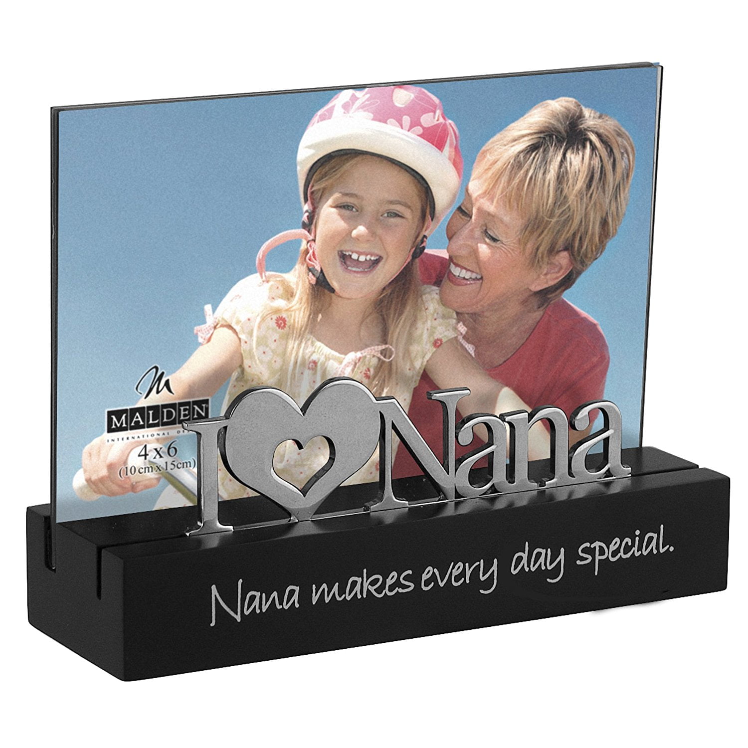 Nana Desktop Expressions With Silver Word Attachment Picture Frame Nana Desktop Expressions With Silver Word Attachment Picture Frame 4x6 Black Metal And Wood Desk Top By Malden International Designs Usa