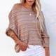 thumbnail image 1 of Suéter de cuello redondo para mujer, otoño/invierno, jersey con hombros descubiertos, suéter de punto holgado con cuello redondo, suéter para mujer, 1 of 8