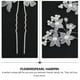 thumbnail image 4 of 2 horquillas en forma de U con forma de flor de perla para el cabello, accesorios para el cabello de novia, 4 of 8
