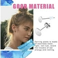 thumbnail image 3 of Earring Posts Stainless Steel Hypoallergenic, 420Pcs 4mm/6mm Steel Flat Pad Earring Studs, Butterfly and Clear Rubber Earring Backs for Jewelry Making DIY （Silver） (Silver), 3 of 5