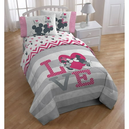 Disney Mickey Minnie Mouse Love Microfiber Twin Comforter