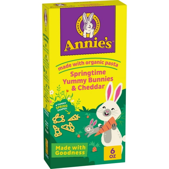 Annie's Yummy Bunnies and Cheddar, Mac and Cheese Made with Organic Pasta, 6 oz