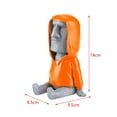 thumbnail image 3 of Estatua De Cabeza De Isla De Pascua Moai, Retrato Antiguo, Escultura De Resina, Estantería Para Dormitorio, Almohadas De Calabaza De Halloween, Cojín Decorativo De Peluche Para Sofá,, 3 of 8