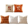 thumbnail image 2 of Autumn Home Decor Pillow Cover, 18 x 18 Inch with Raised Pumpkin Detail for Sofas, Chairs, Beds and Entryway Seating, 2 of 4
