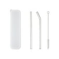 thumbnail image 2 of Beautynvta Reusable Glass Straws, Set of 1 Straight and 1 Bent with 1 Cleaning Brush, Clear Glass Straws for Shakes, Coffee, Juice, Sodas, Milk, Tea, Cocktails, 2 of 6
