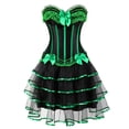 thumbnail image 1 of NMMUED 2 Pcs Vêtements d'Halloween pour Femmes Vêtements Gothiques pour Femmes Robes d'Halloween pour Femmes Robe Gothique Tenues d'Halloween pour Femmes Robe Midi Cadeaux d'Halloween pour Femmes Vert TG, 1 of 5