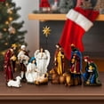thumbnail image 3 of KUETH Nativity Sets for Christmas Indoor Resin Set Hand Painted Nativity Figures Christmas Nativity Scene Set Decorations Holy Family Decor of 13 Pieces 7.9 Inch, 3 of 6
