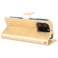 thumbnail image 2 of TopSave Goospery Bluemoon Card Slot w/Magnetic Clip Leather Folio Wallet Flip For iPhone 16 Pro (6.3"), Gold, 2 of 3