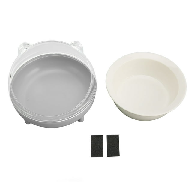 Cuenco de comida para gatos de doble uso, gran capacidad, inclinado, elevado, de cerámica, cuenco de comida para mascotas con soporte para perros, gatos, mascotas, gris