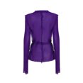 thumbnail image 4 of ZAXARRA Cardigan pour Femmes à Manches Longues, Imprimé Teinture sur Nœuds, Garniture de Champignons, Ouvert à l'Avant, Hauts à Nouer pour Jeunes Femmes, 4 of 4