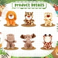 thumbnail image 3 of HyDren 18 Piezas Mini Peluches Safari Animales de la Jungla 12cm, 3 of 6