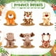 thumbnail image 3 of HyDren 18 Piezas Mini Peluches Safari Animales de la Jungla 12cm, 3 of 6
