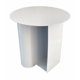 thumbnail image 1 of Mesa auxiliar Benzara Rati 48 cm con tapa redonda blanca, 1 of 5