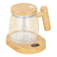 thumbnail image 2 of Vaso mezclador eléctrico, vaso mezclador automático multiusos con tapa de madera, 400 ml Claro, 2 of 9