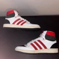 thumbnail image 3 of Adi - das top ten mens size 8.5 shoes white red leather hightop basketball sneaker, 3 of 6