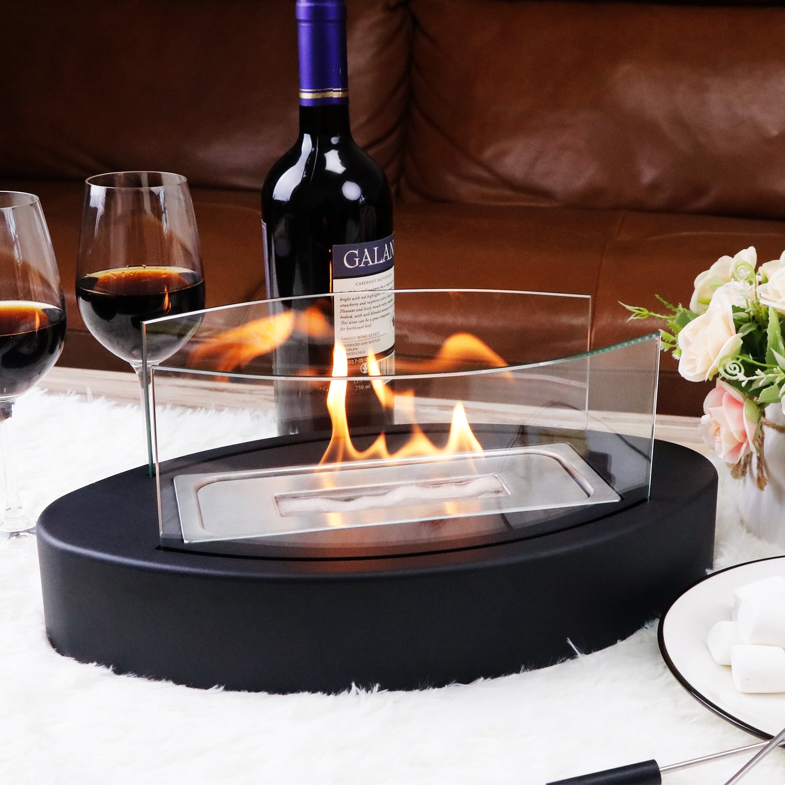 EAST FLAME Tabletop Fire Pit - Premium Protable Fireplace - Indoor Fire Pit & Outdoor Fireplace, Gift for Christmas