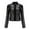 Black, variant on asdoklhq Womens Plus Size Coats Clearance Women's Slim Leather Stand Collar Zip Motorcycle Suit Belt Coat Jacket Tops