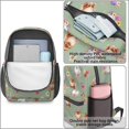 thumbnail image 4 of Pomeranian and Flowers 17" Waterproof Oxford School Backpacks for Teens, S-Shape Padded Straps, for School, Travel, Hiking, Camping, 4 of 5
