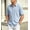 Light Blue, variant on COSFO Summer Men's Button Down Short Sleeve Shirts Cotton Plaid Shirts Casual with Pocket Loose Fit Collared Tops